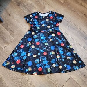 Galaxy Print Kids Dress
